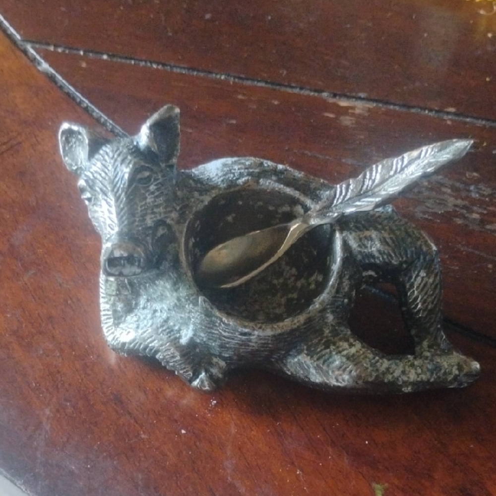 Charming Animal Design Salt Cellar with Spoon